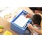 Basicwise Kids Portable Fold-able Plastic Lap Tray, Blue and White QI003430.B - alternate 4